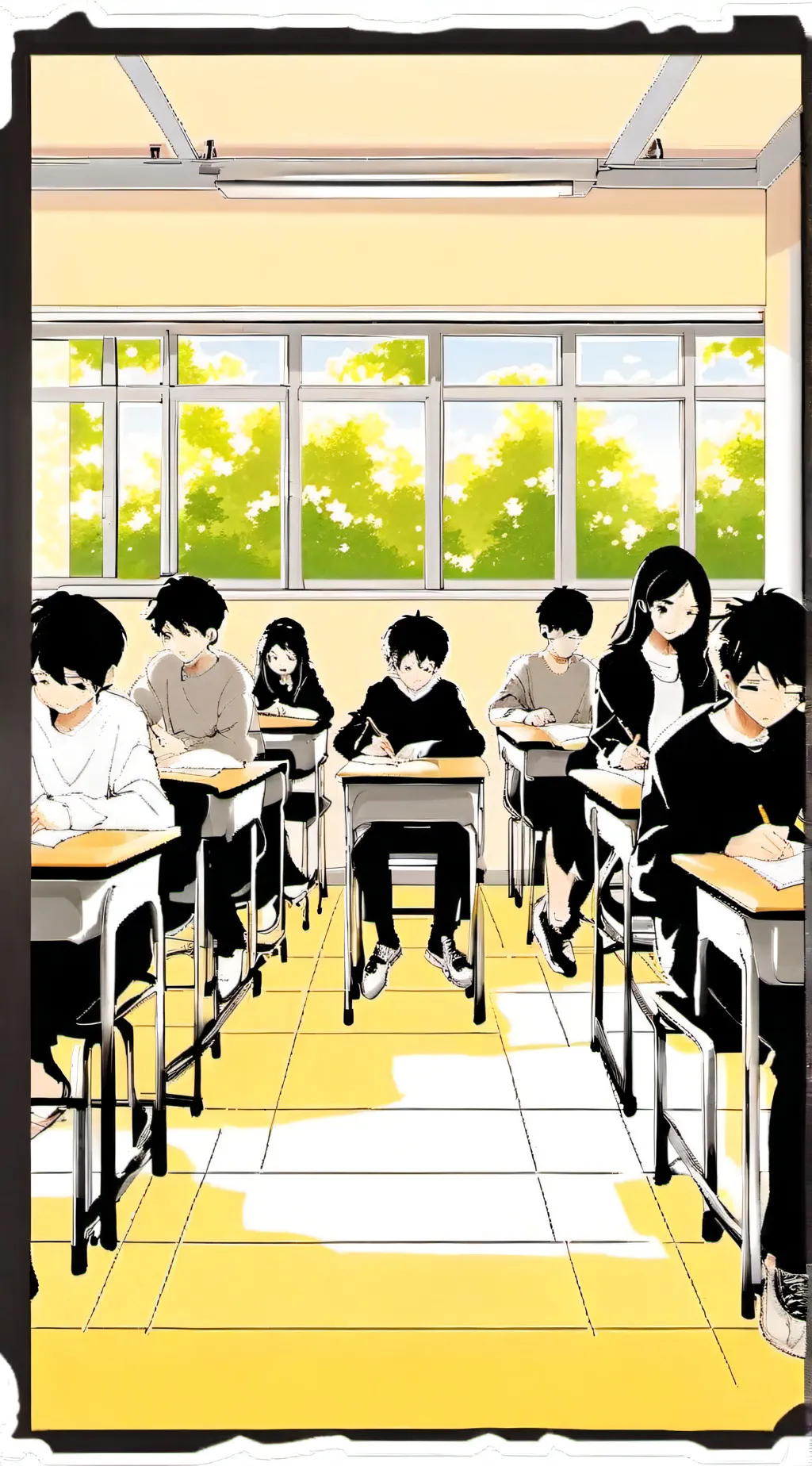 ai character: classroom A  background