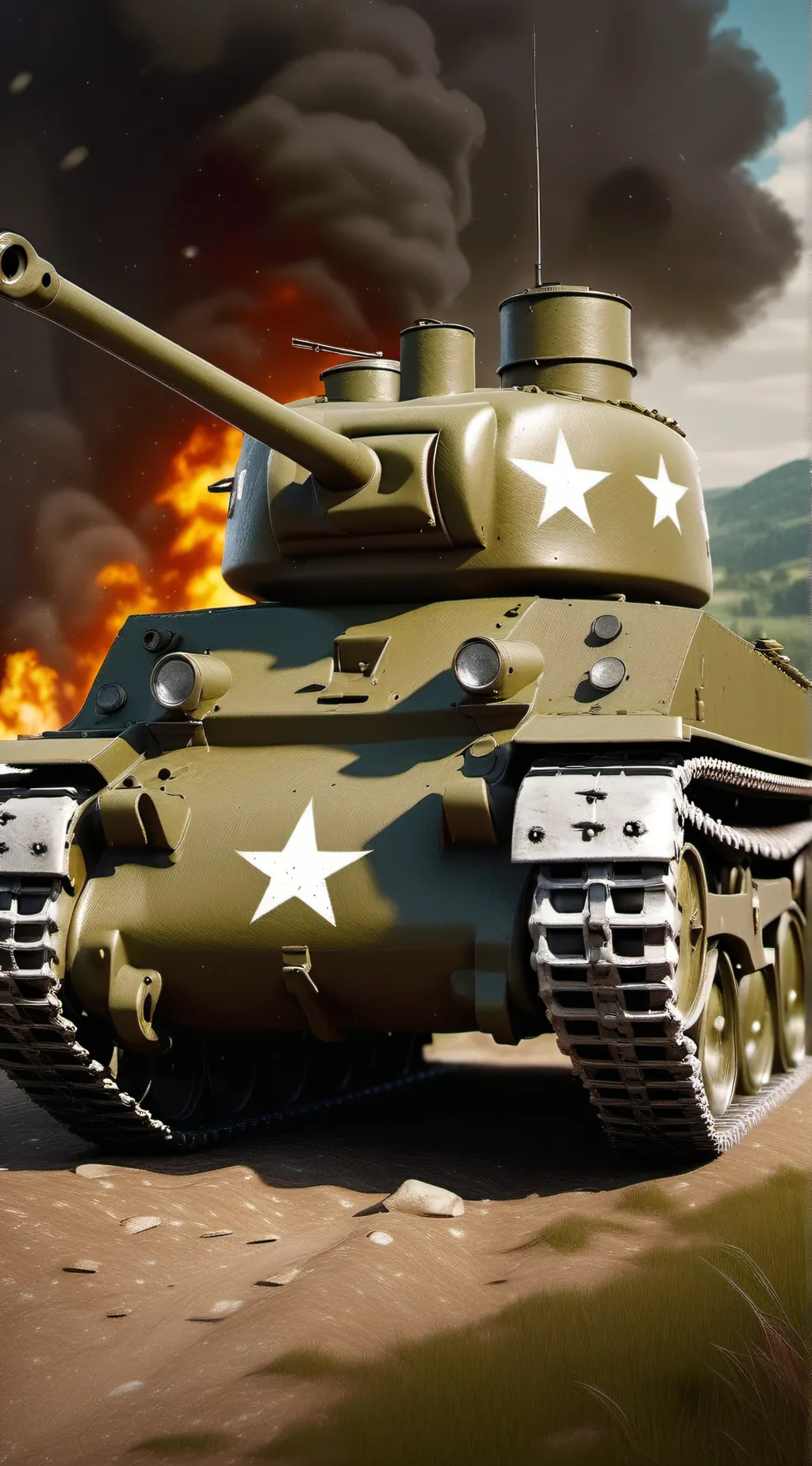 ai character: WW2 Sherman  background