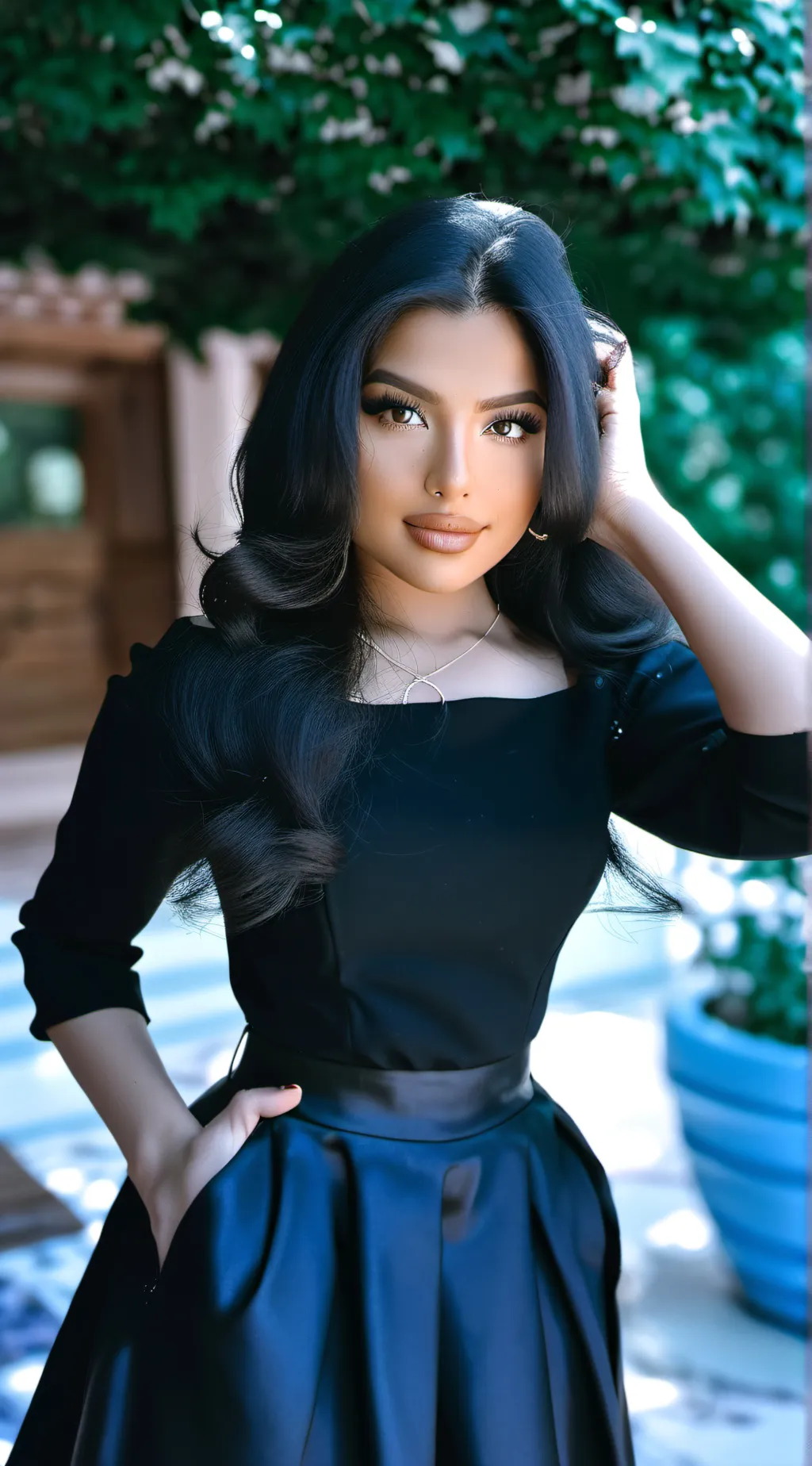 ai character: Selena  background