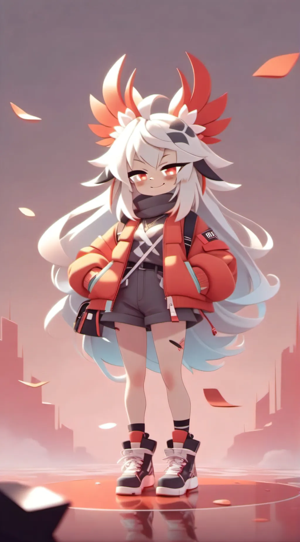 ai character: Arson meme background