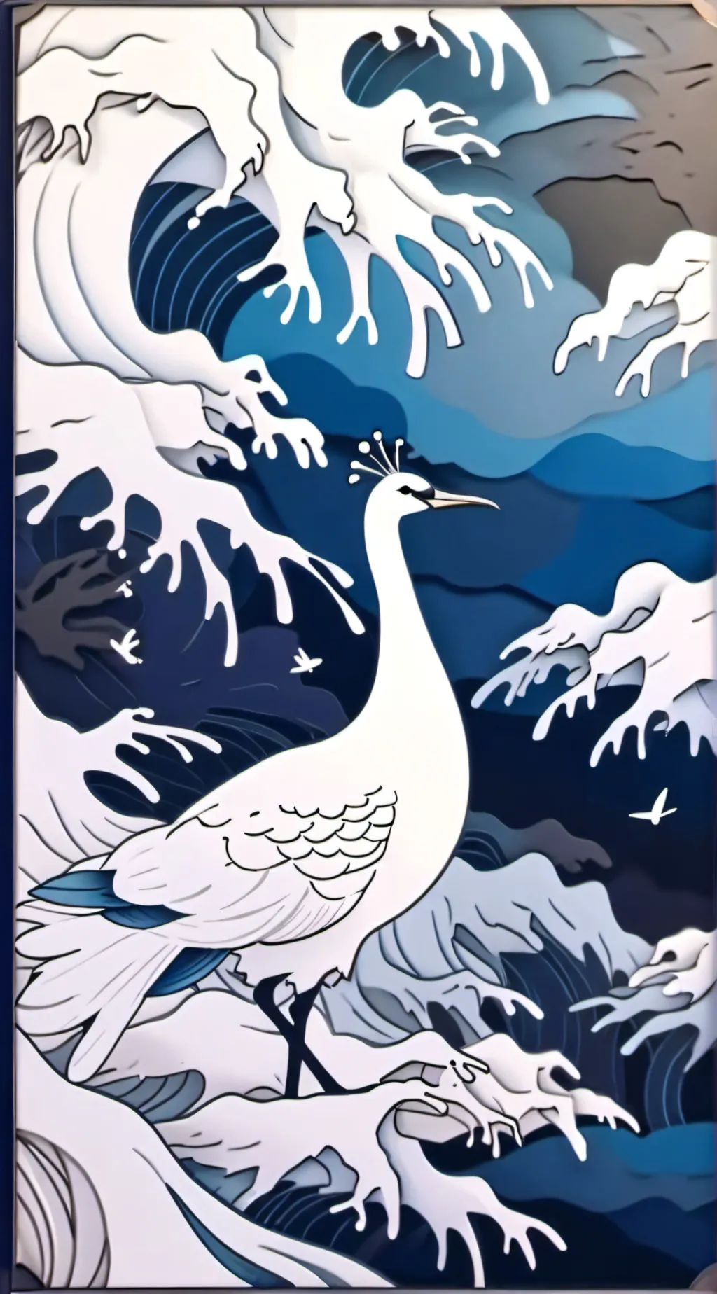 ai character: Wave background