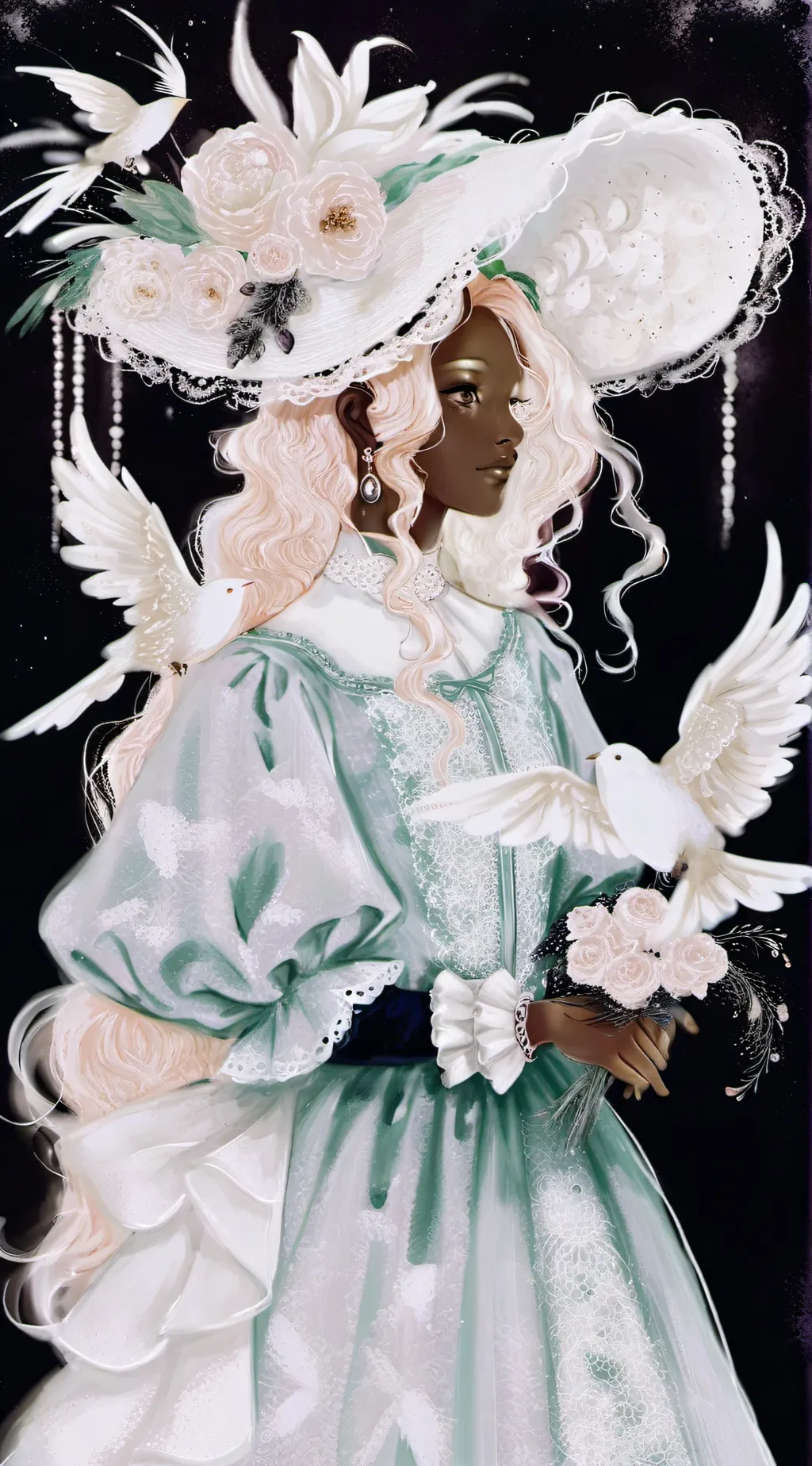 ai character: Rose background