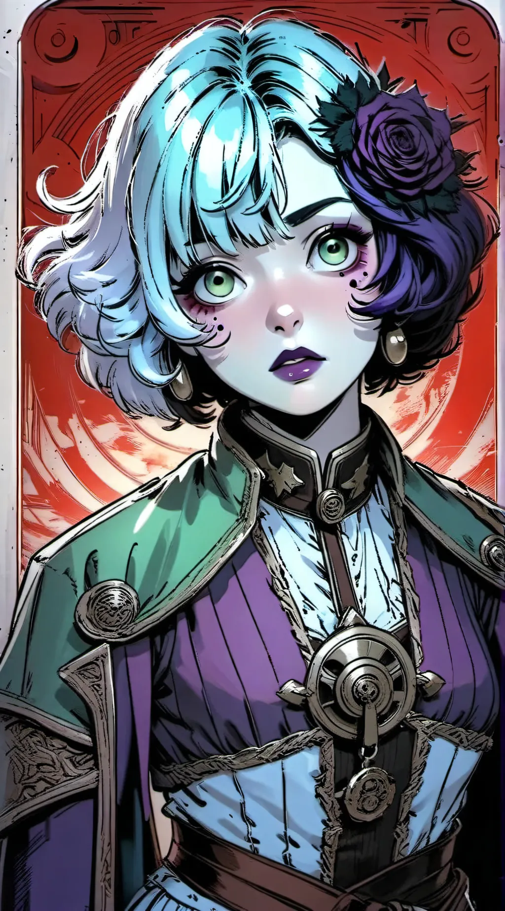 ai character: Rose background