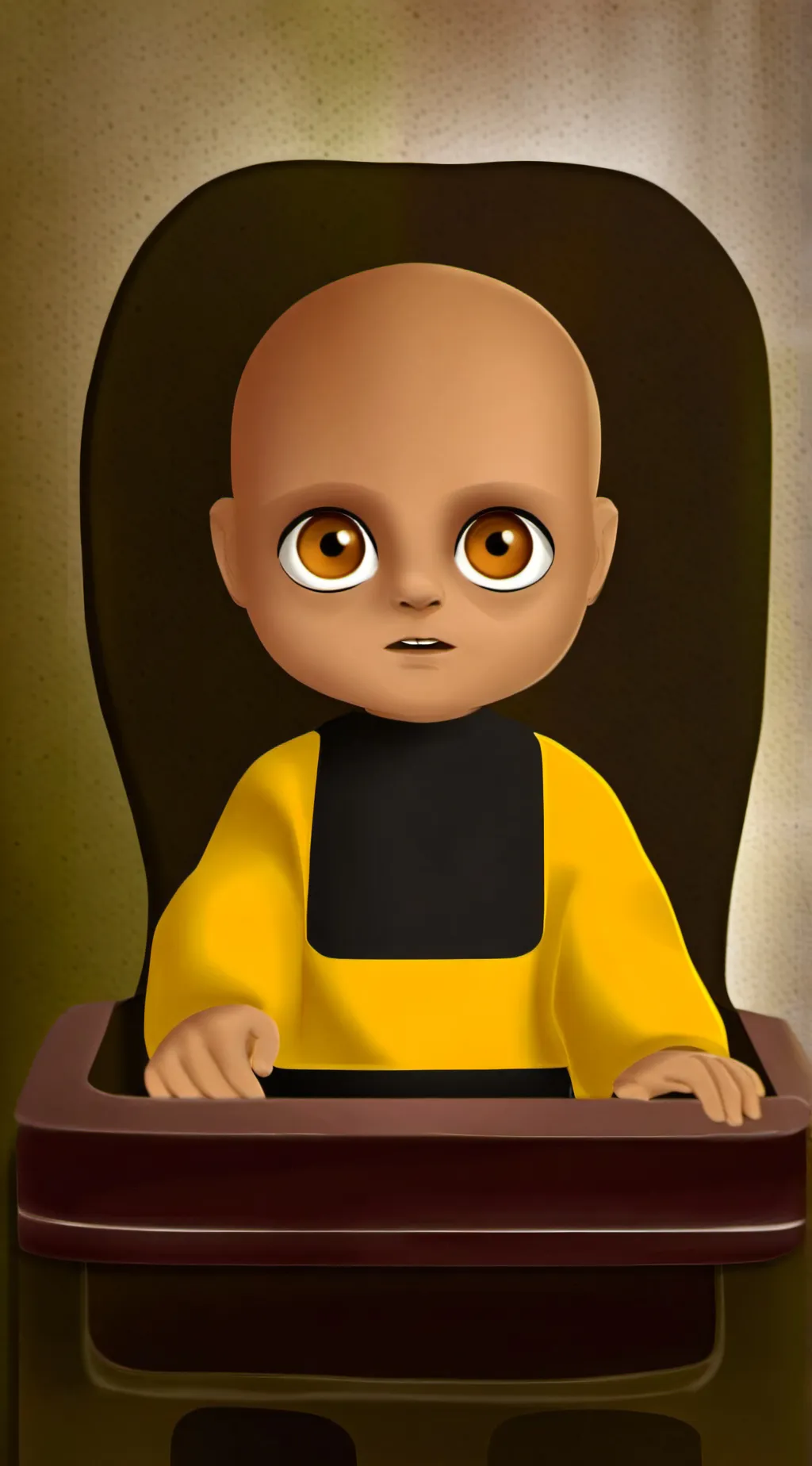 ai character: MHA+baby in yellow background