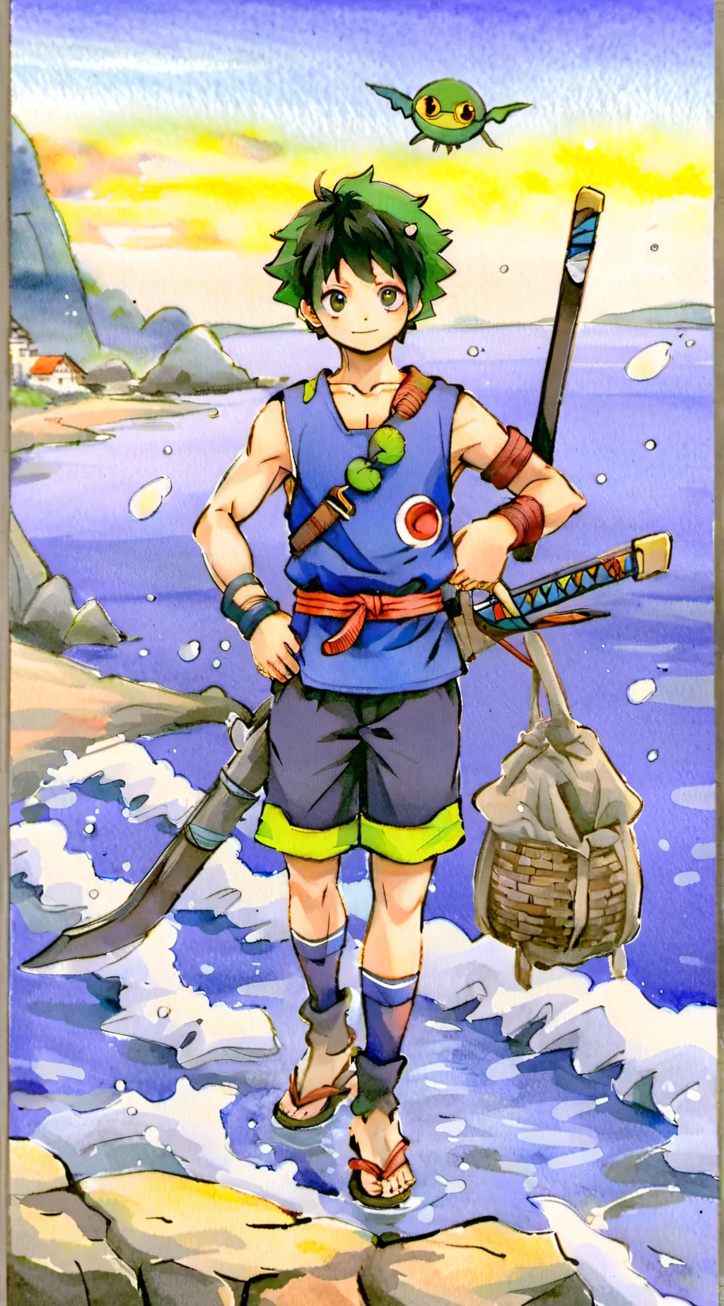 ai character: deku background