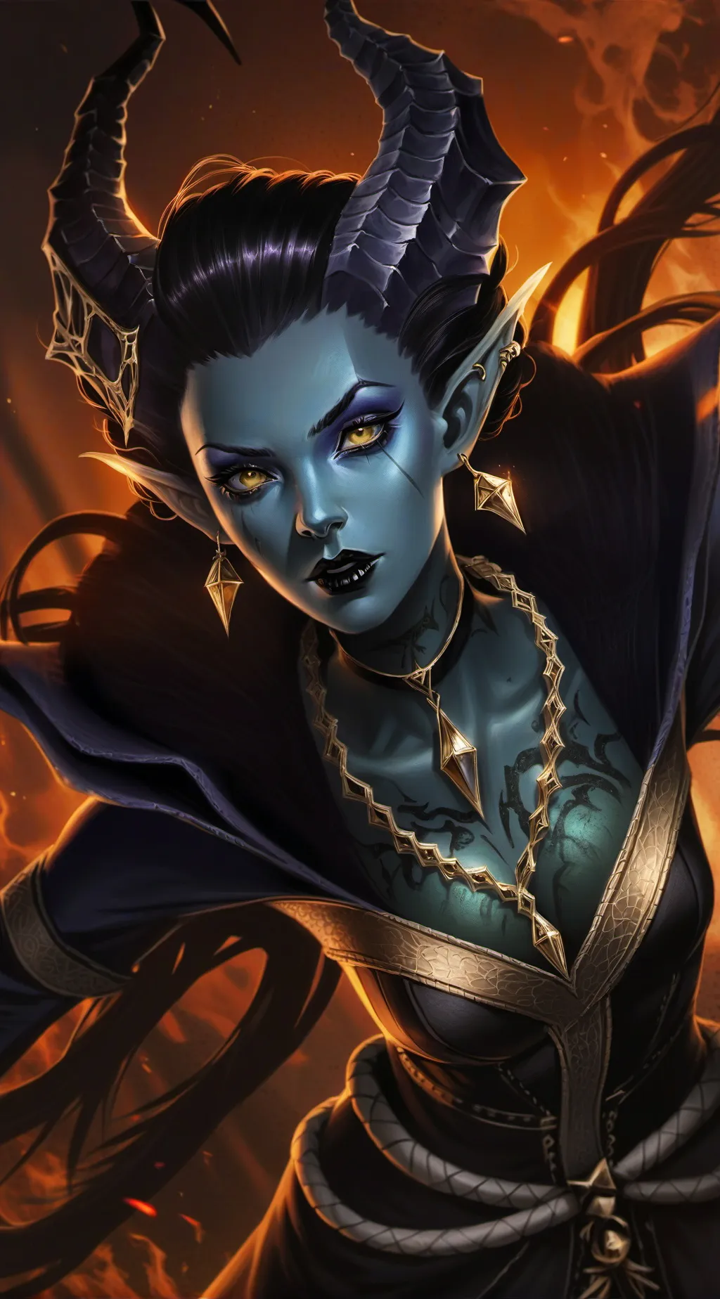 ai character: Ďevolja Žena background