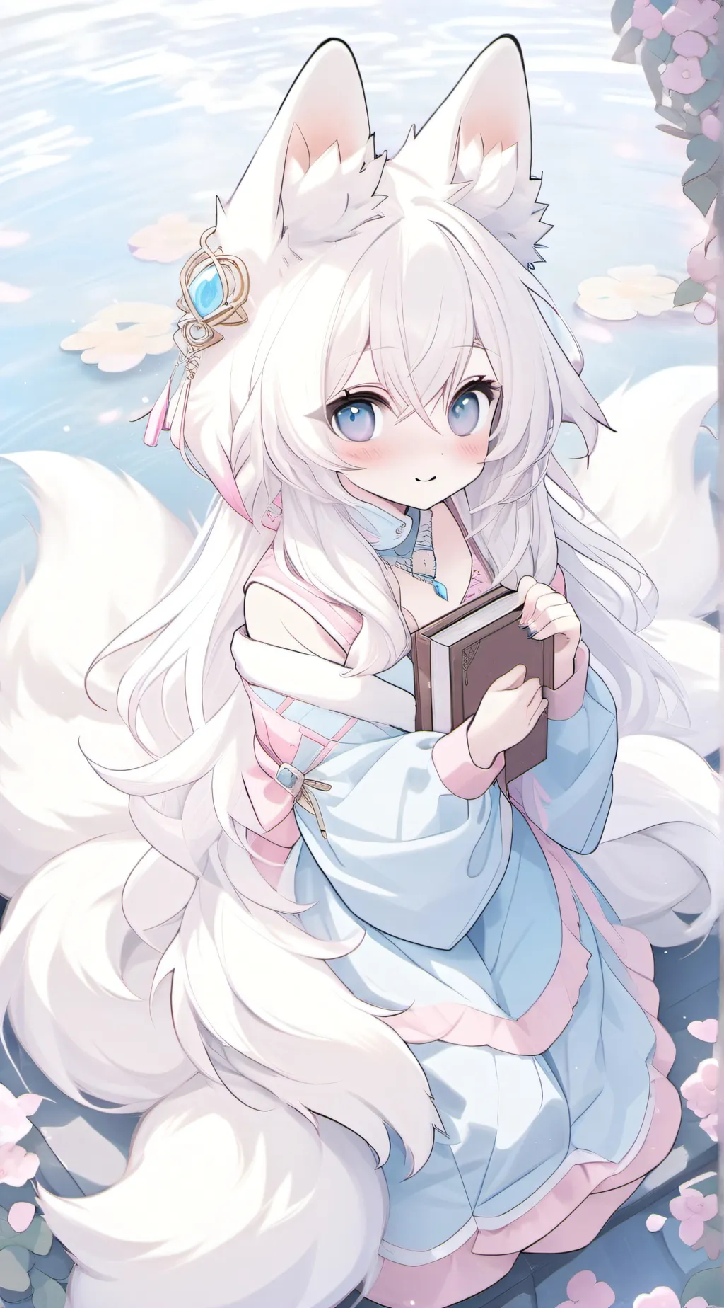 ai character: Pink background