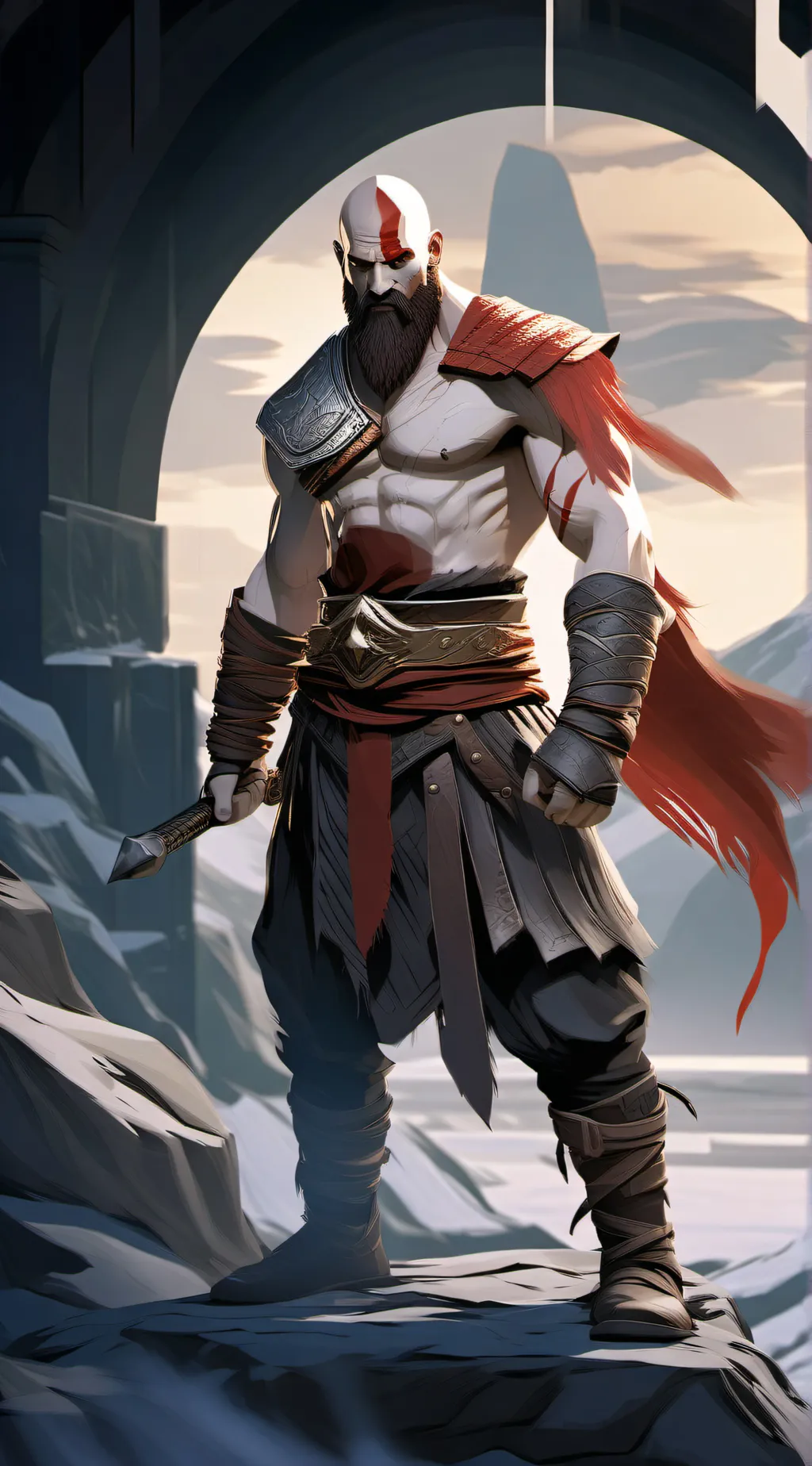 ai character: Kratos background
