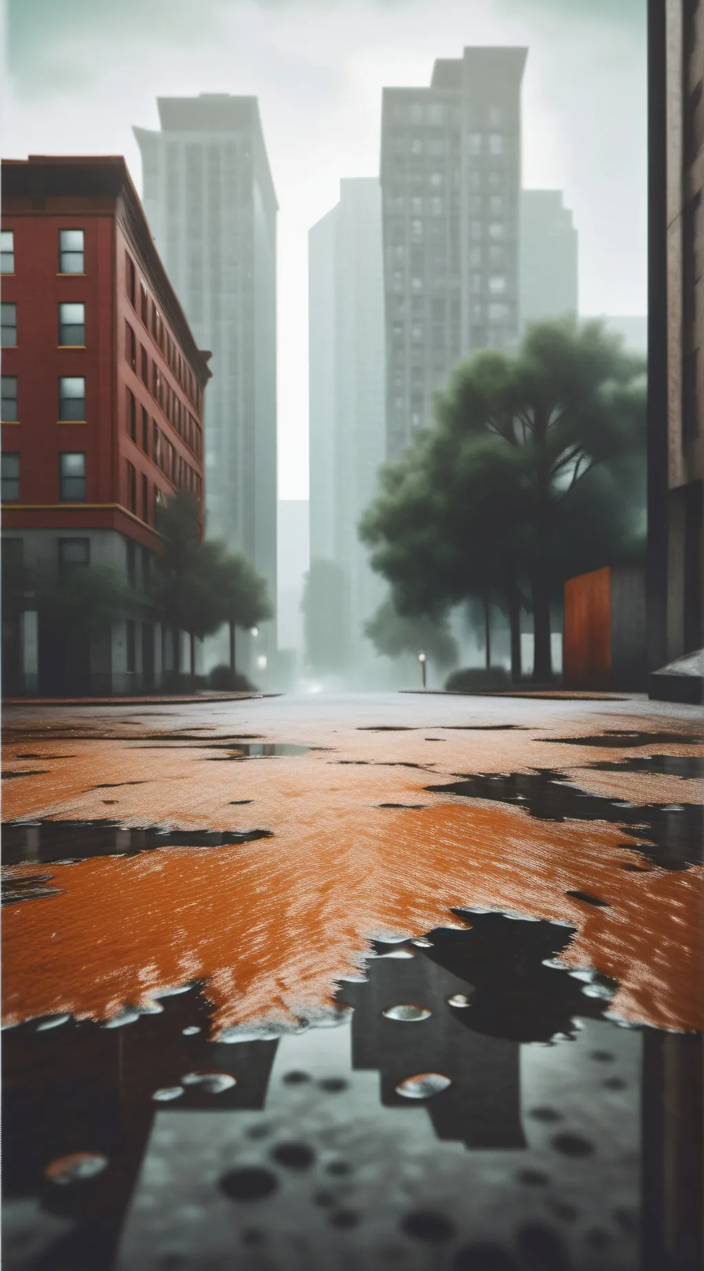 ai character: flooded, wartorn background