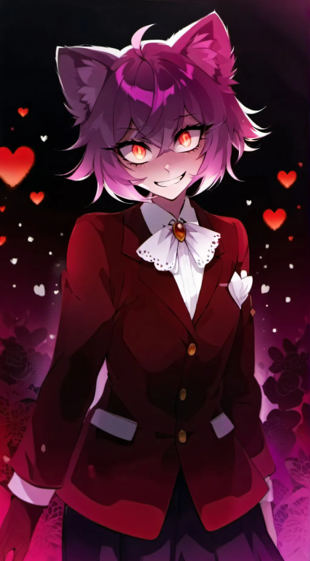 ai character: fem alastor  background