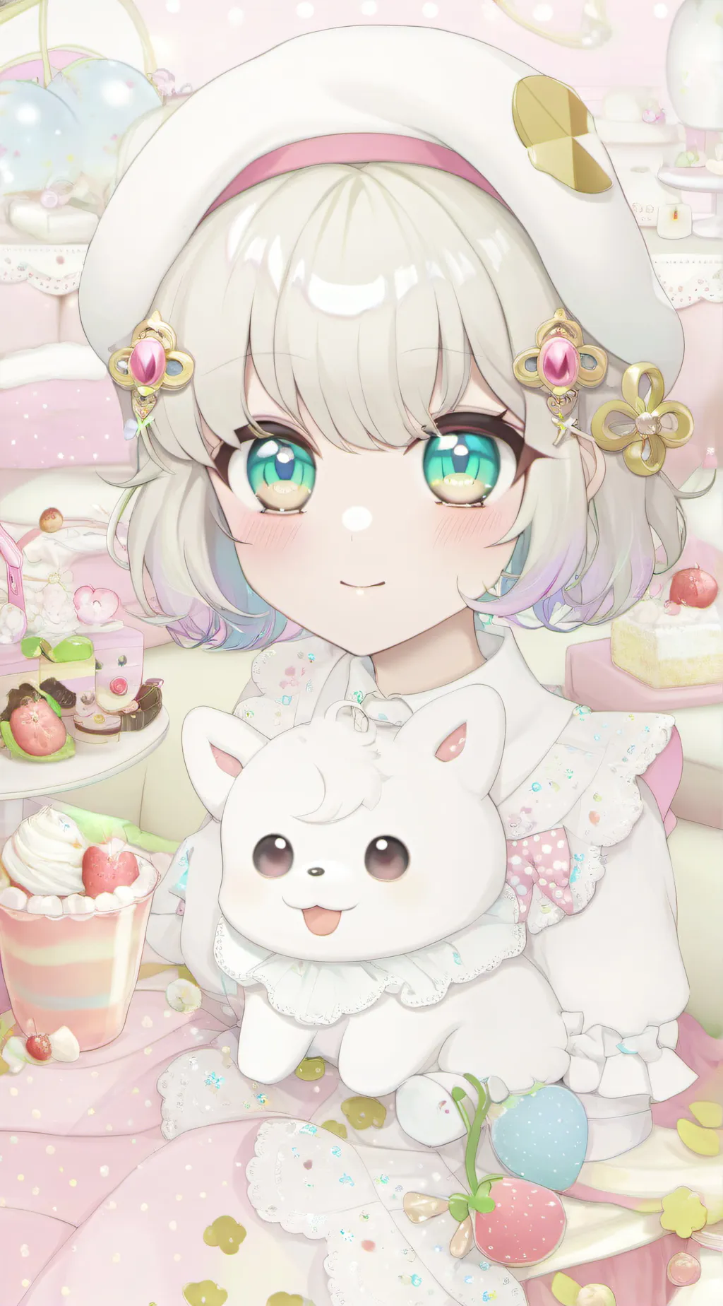 ai character: Smiling critters  background