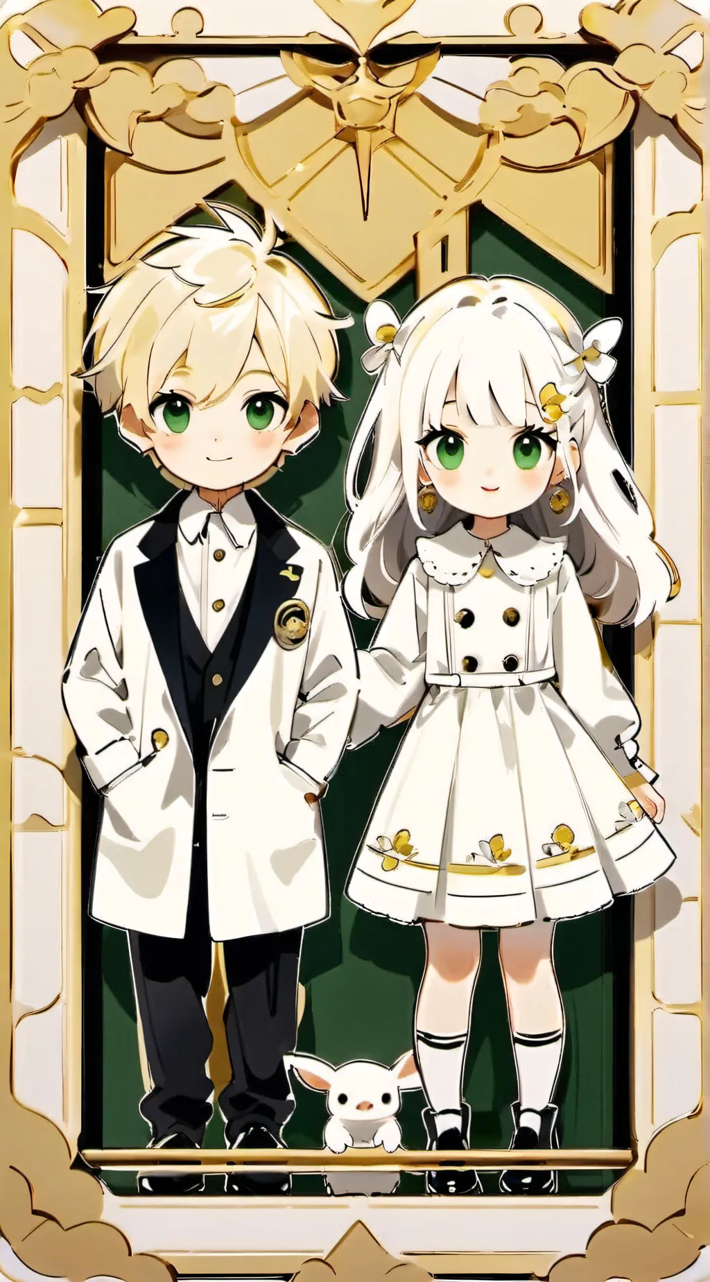 ai character: lovely children  background