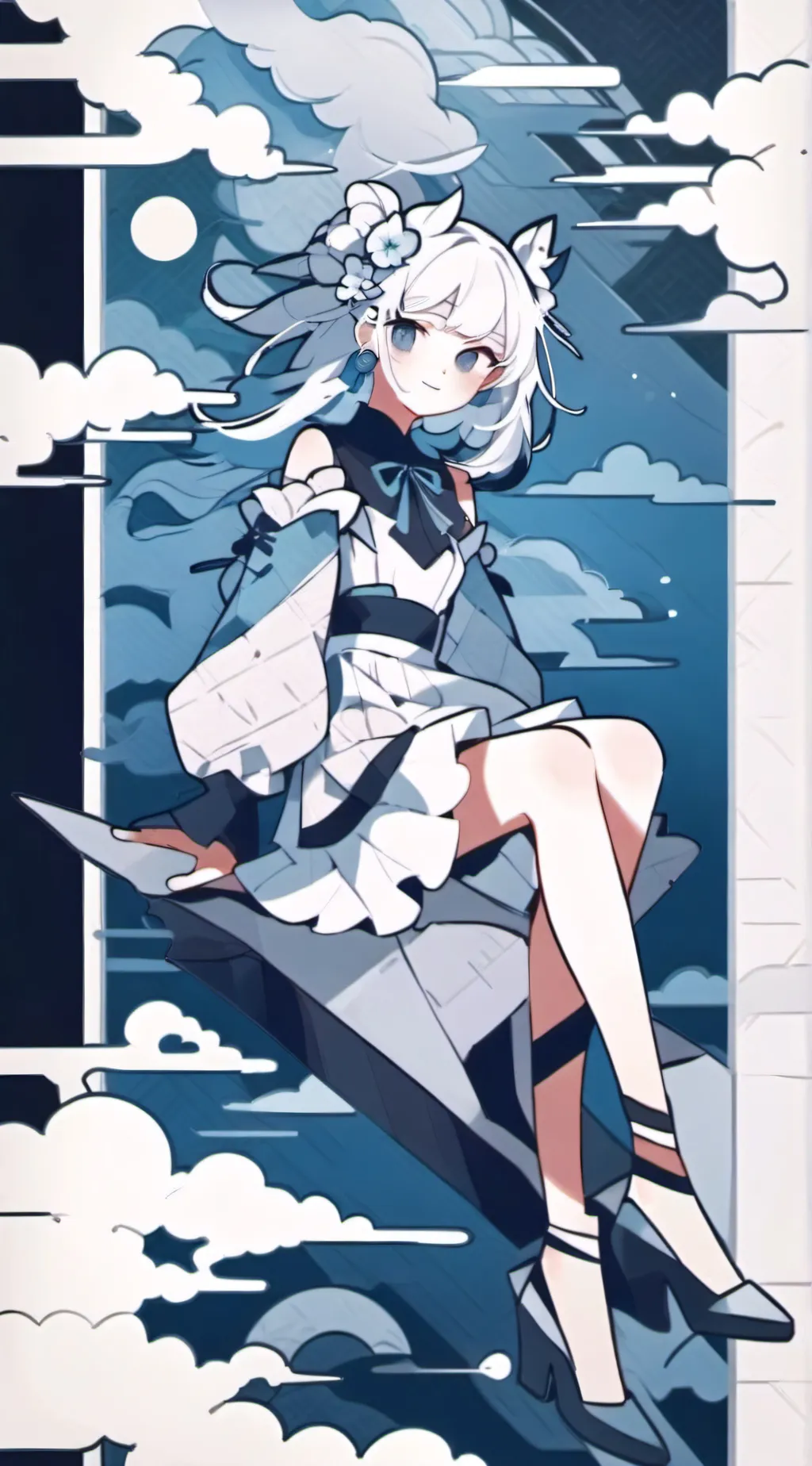 ai character: :3.. background