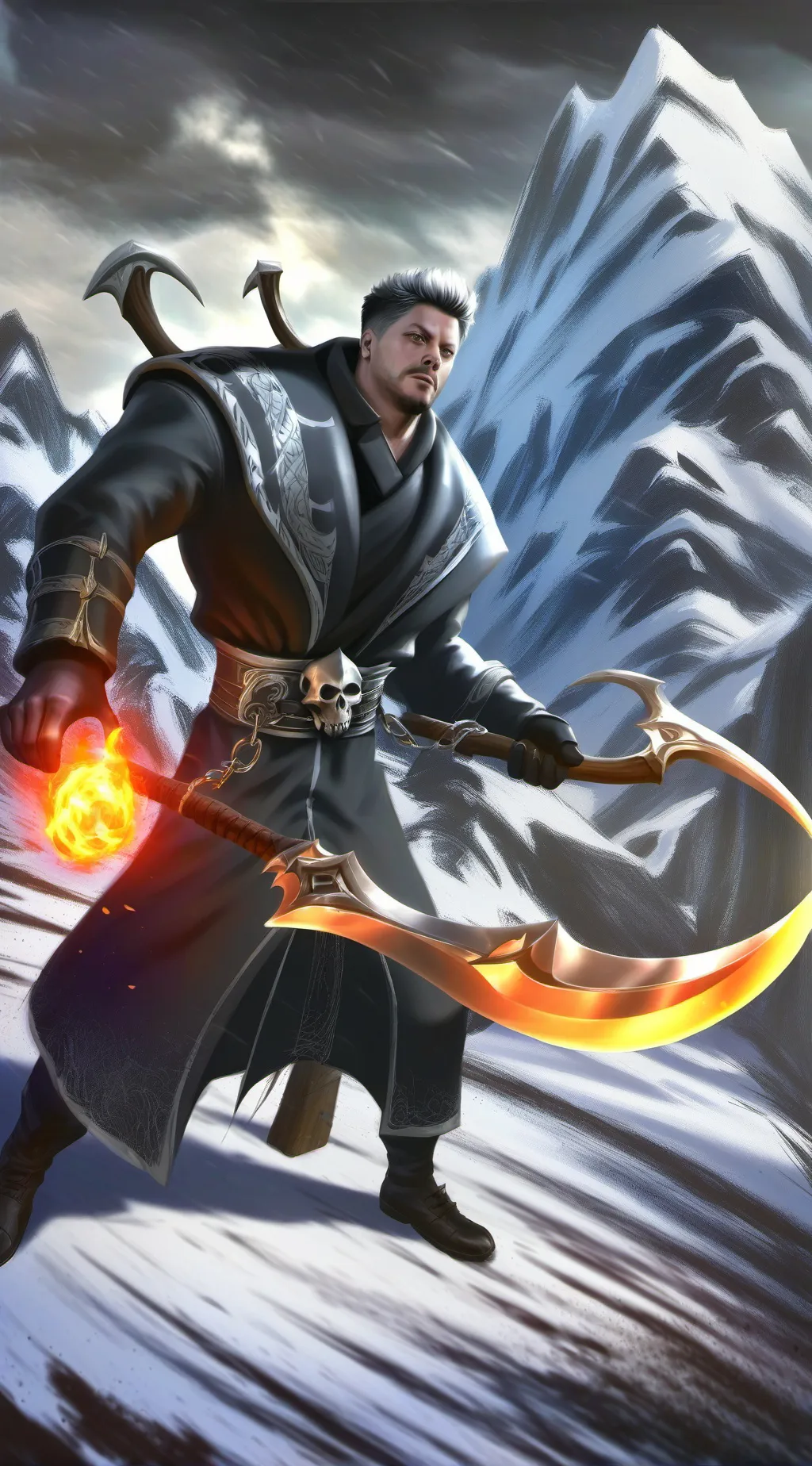 ai character: grim reaper  background