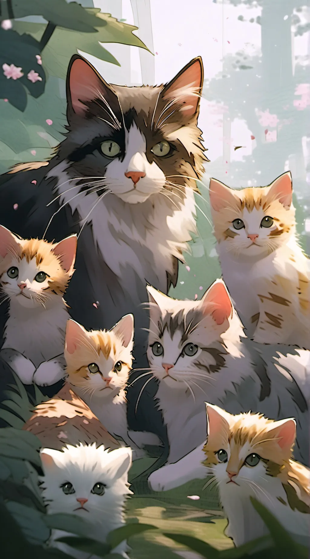 ai character: cat  background