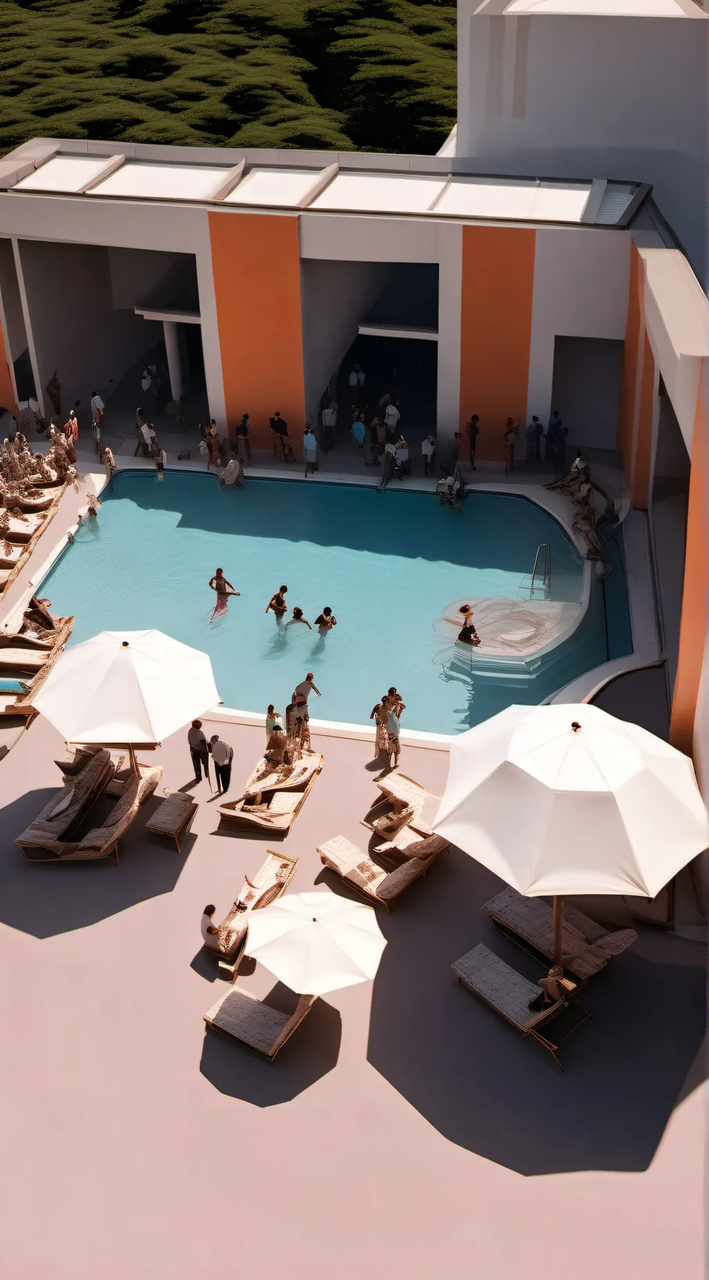 ai character: Pool party! background