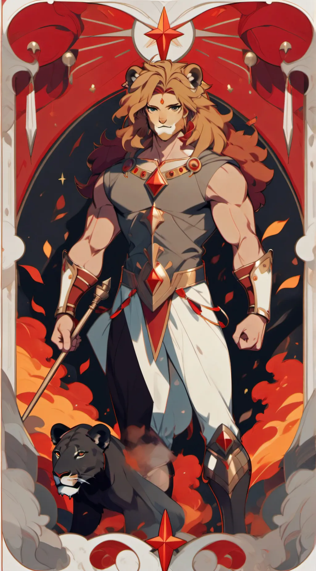 ai character: ♌Leo♌ background