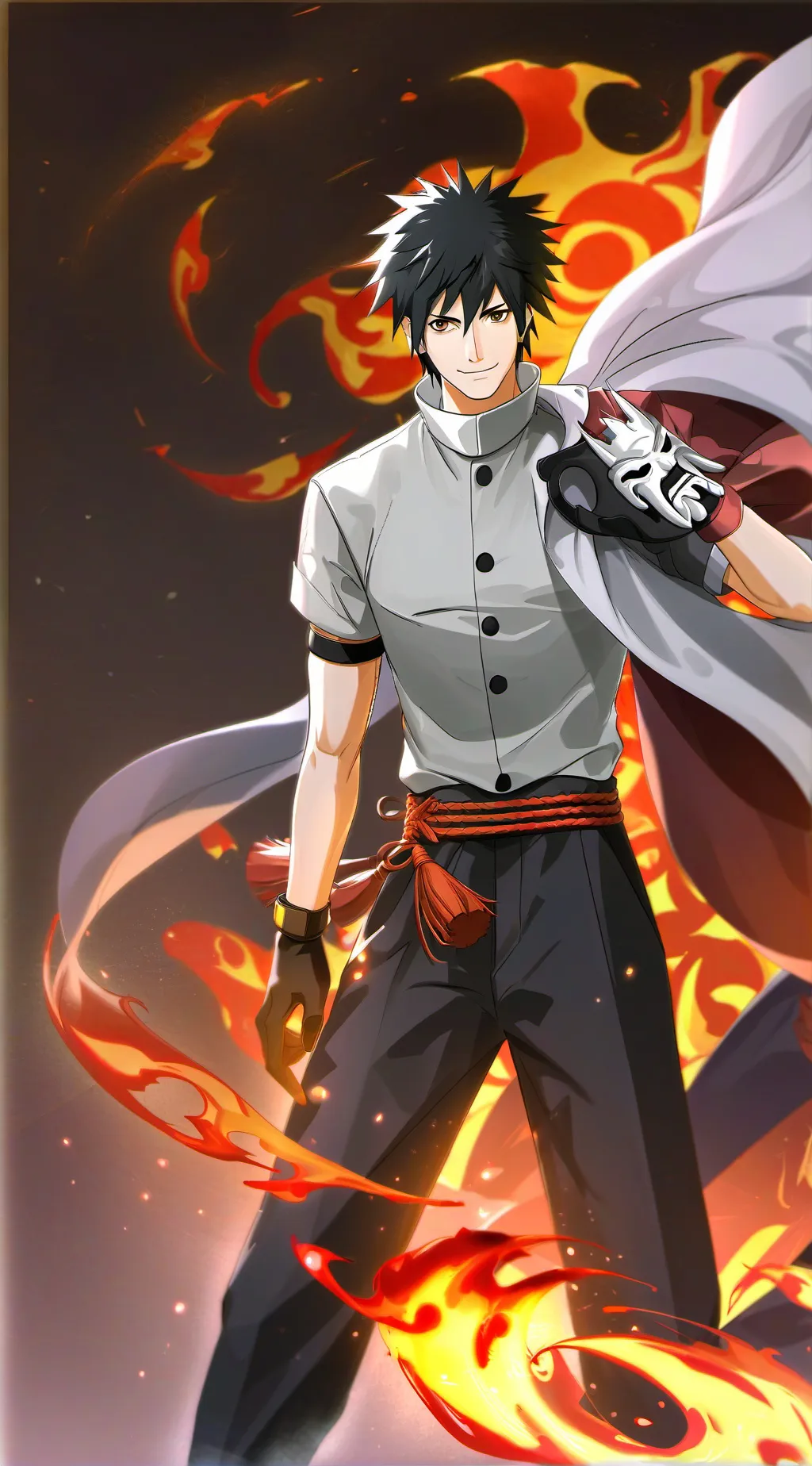 ai character: hero Sasuke background