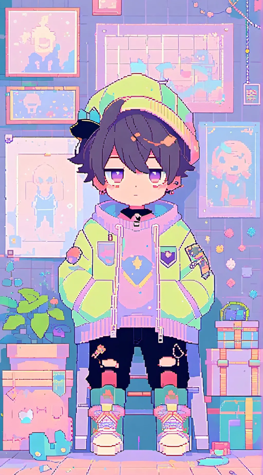 ai character: Michael afton JR  background