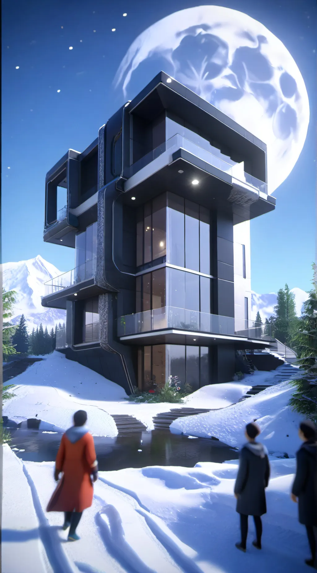 ai character: a house  background