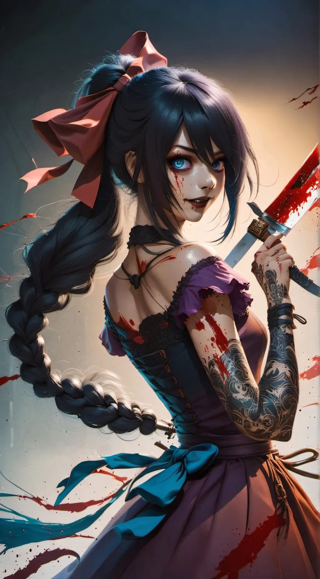 ai character: Nina the killer  background
