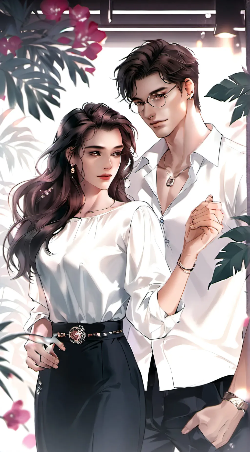 ai character: Mia and Leo background