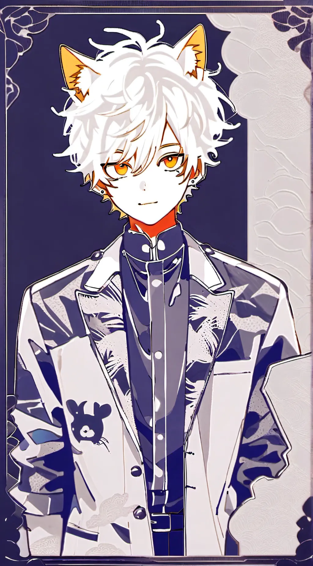 ai character: snow background