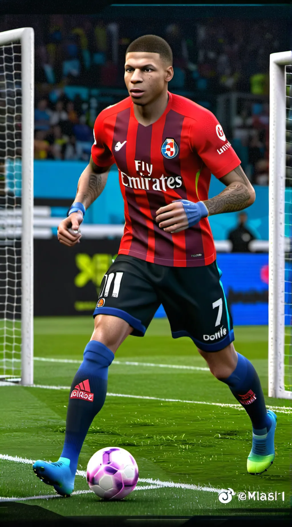 ai character: Mbappé  background