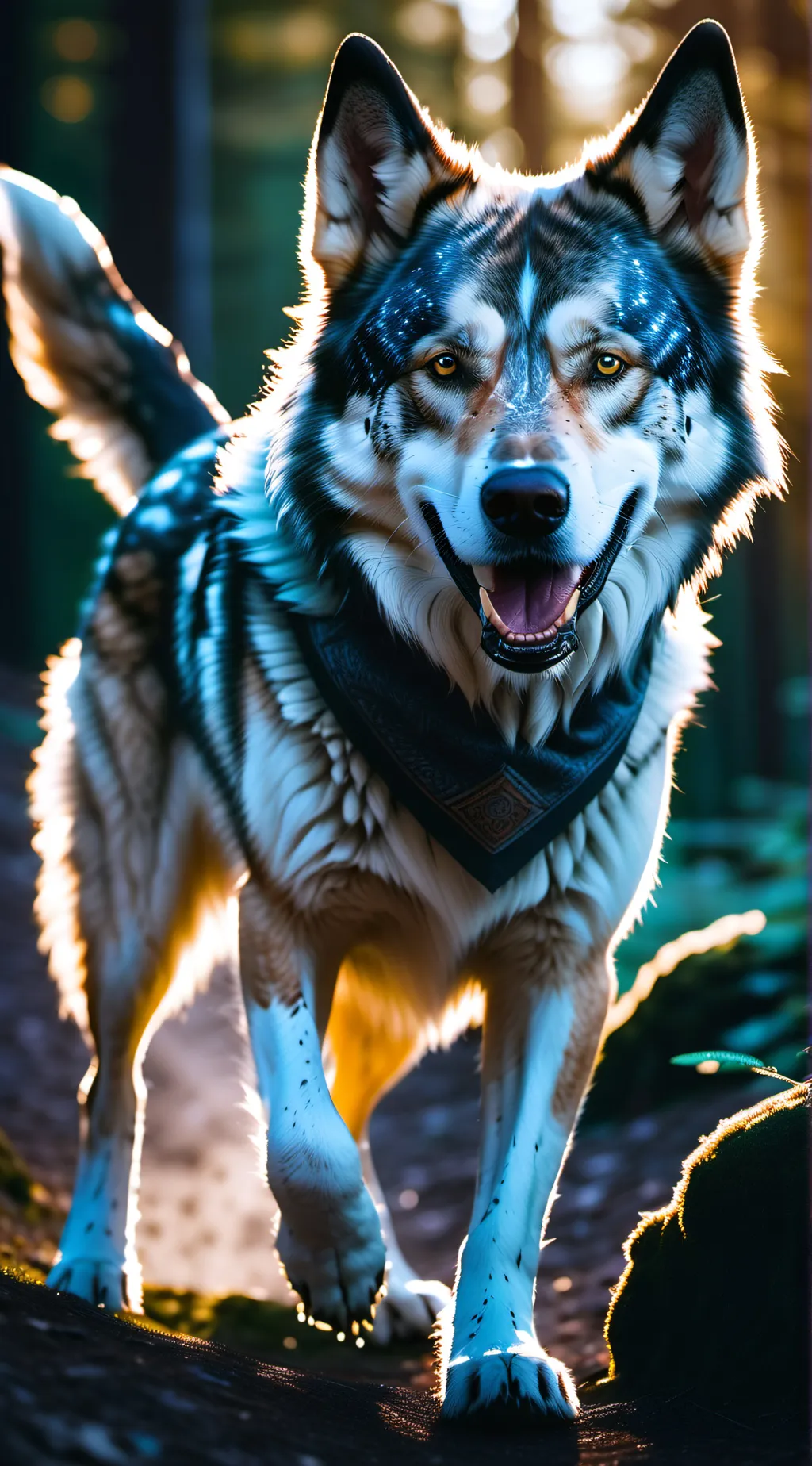 ai character: Shape Shifting Dog background