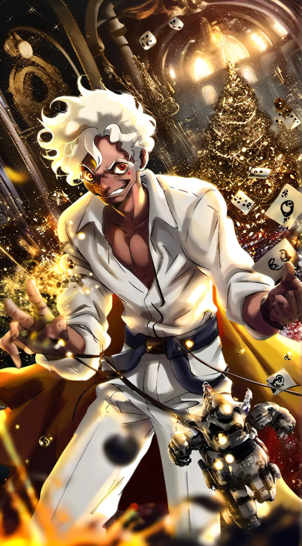 ai character: monkey d Luffy  background