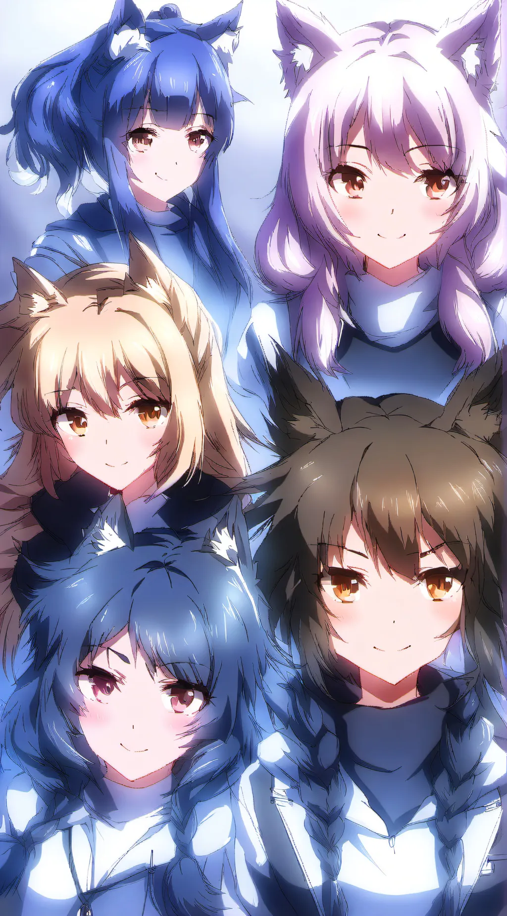 ai character: Un groupe de filles background