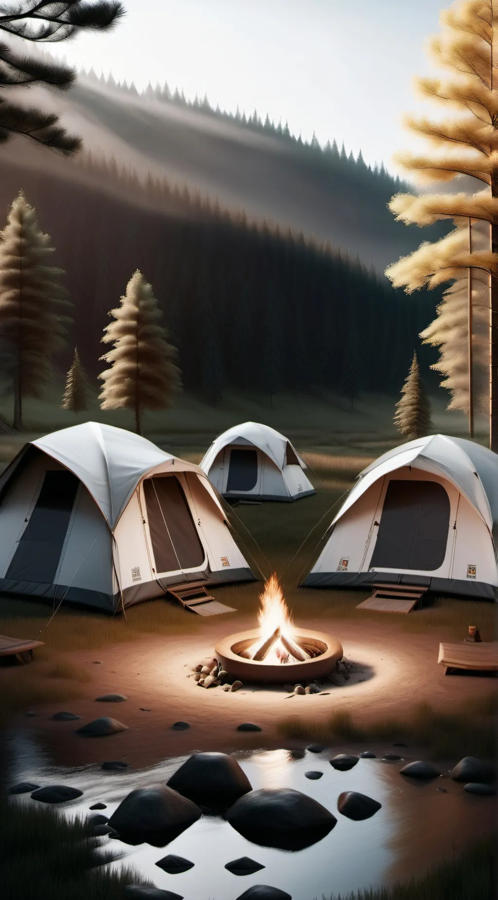 ai character: Summer camp background