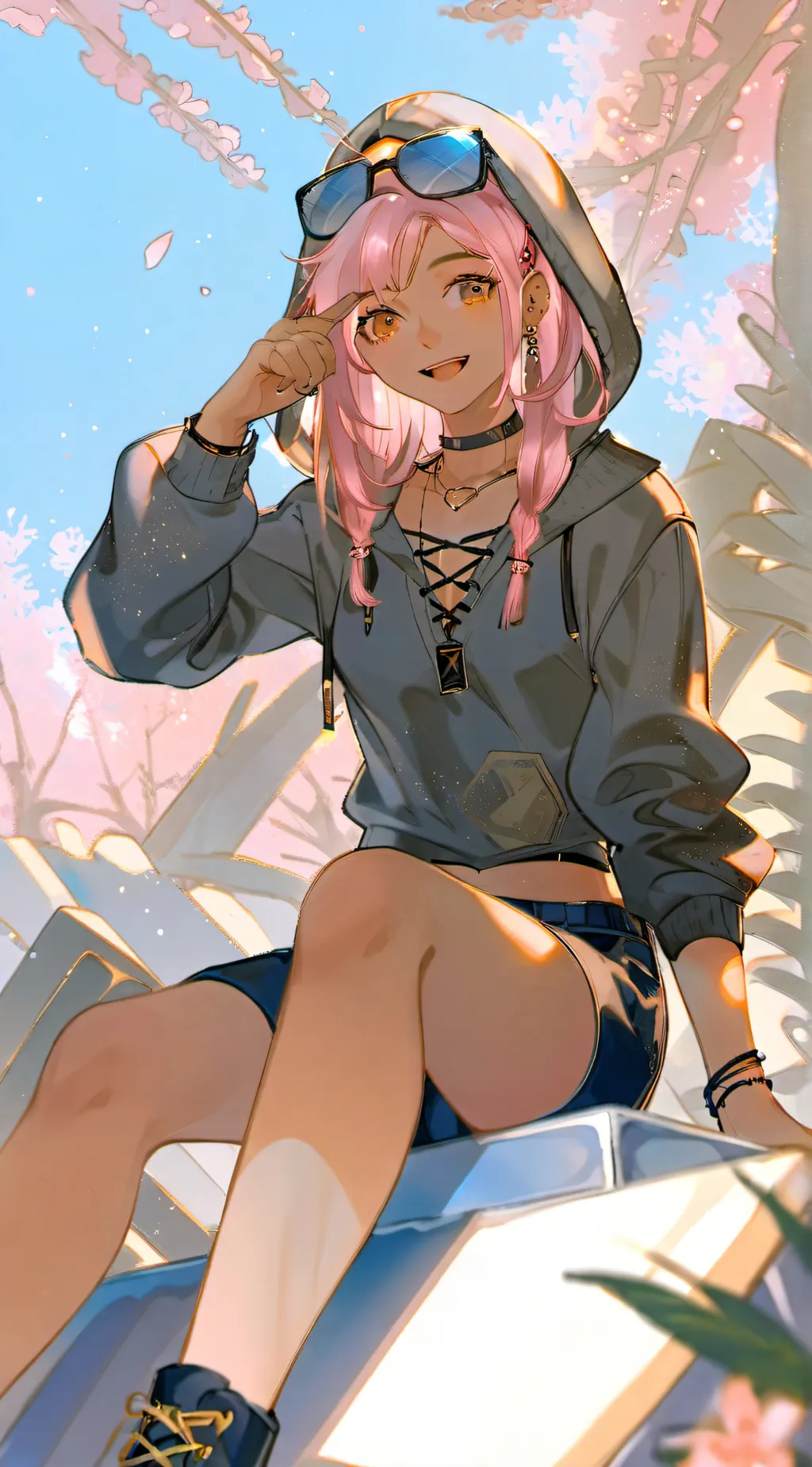 ai character: Sakura background