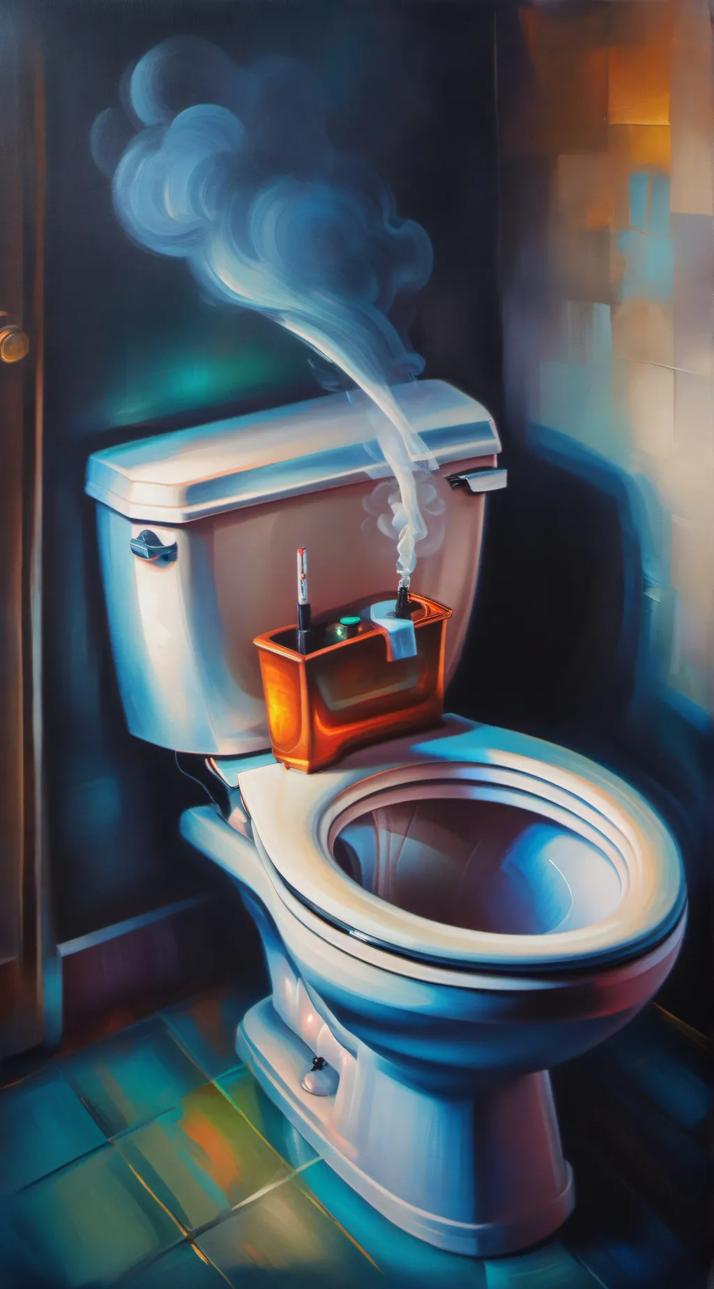 ai character: the magic toilet background