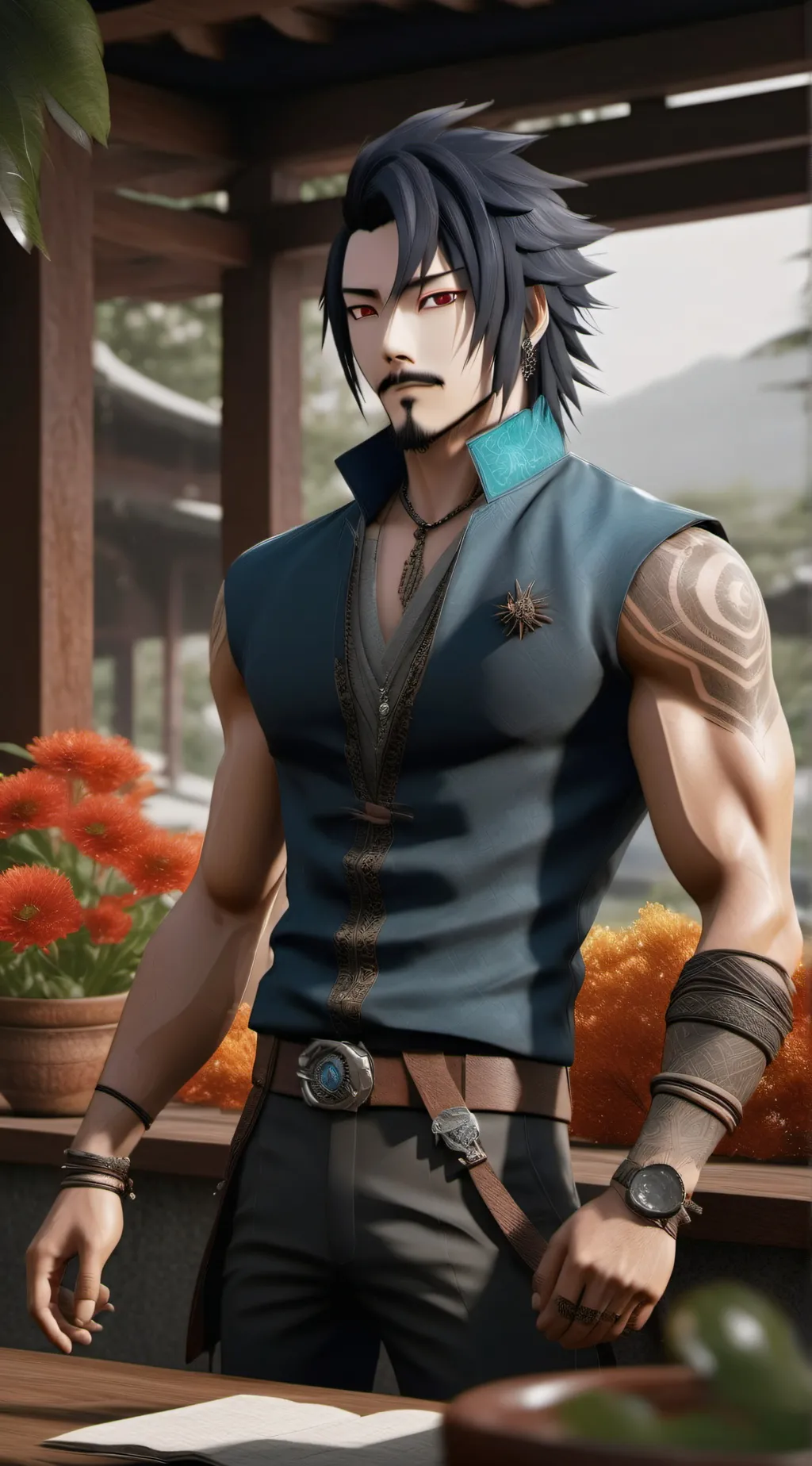 ai character: demon slayer background