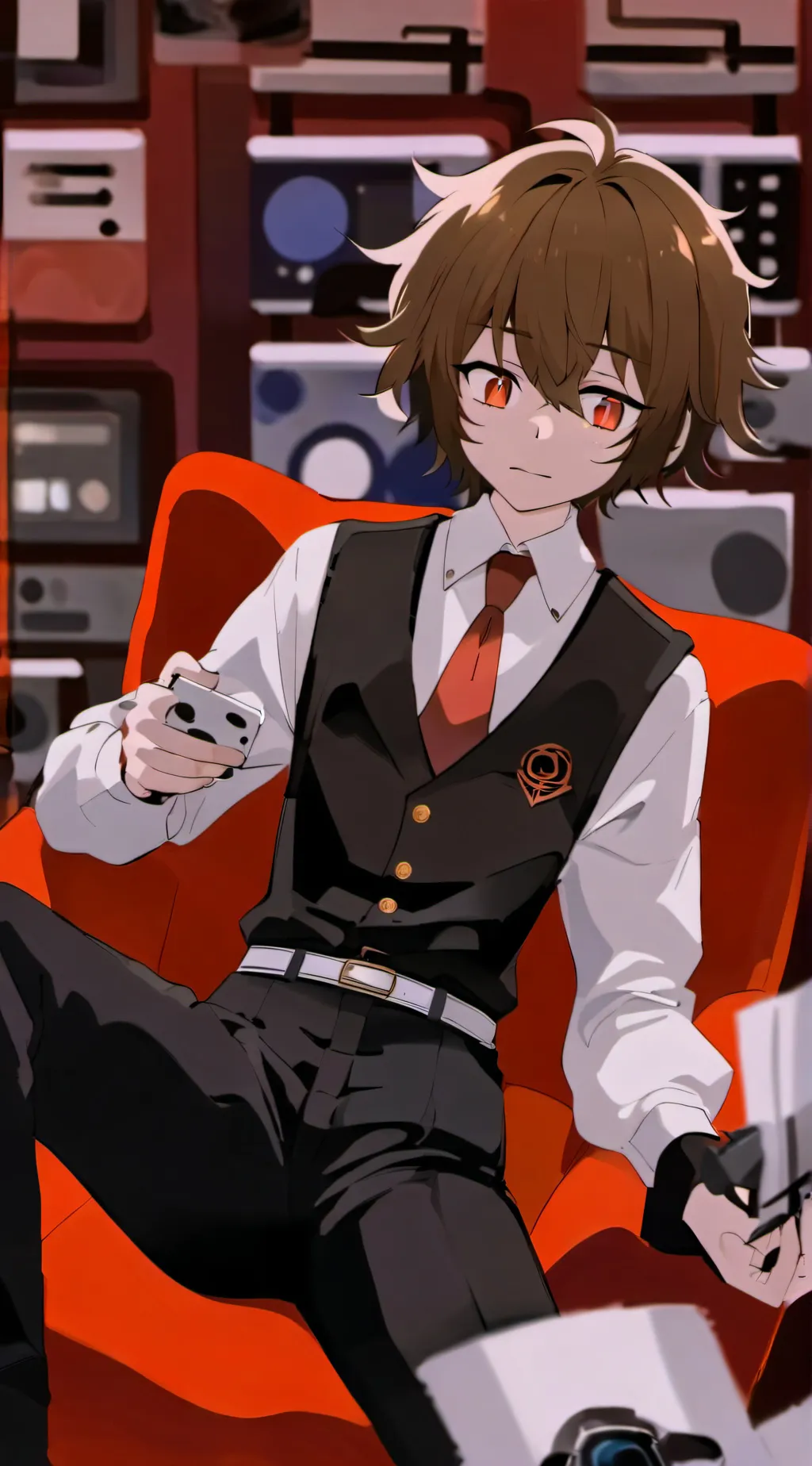 ai character: Dazai(cilck meme) background