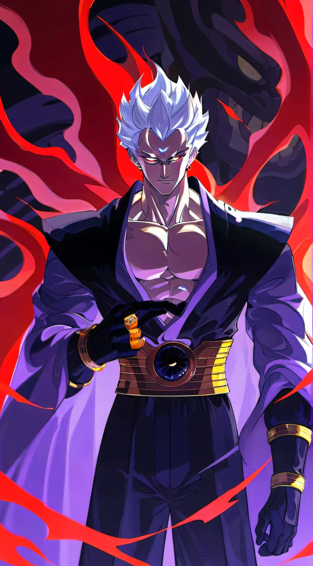 ai character: king cold background