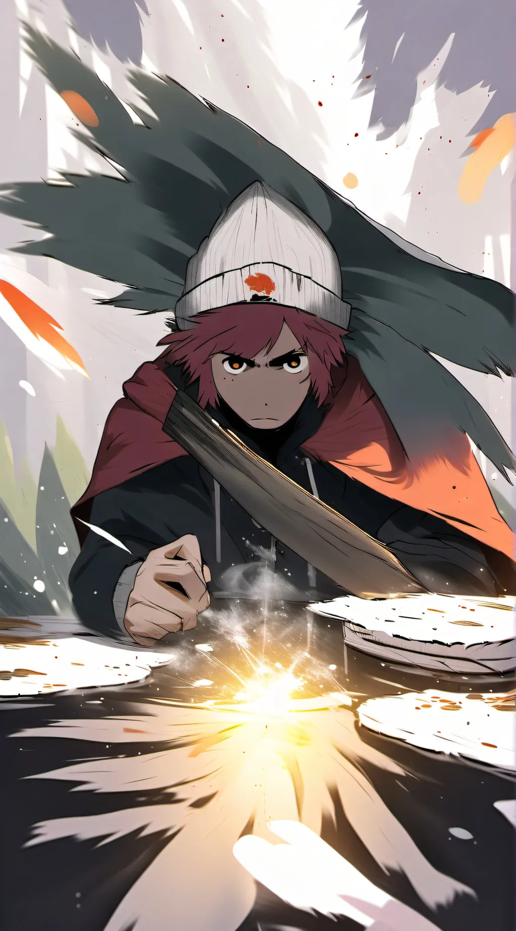 ai character: Sad face background