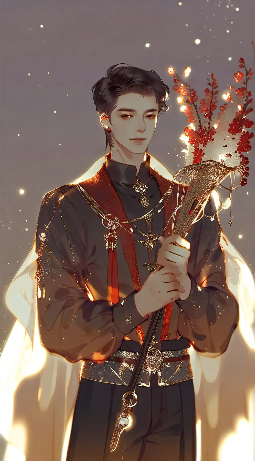 ai character: lake background