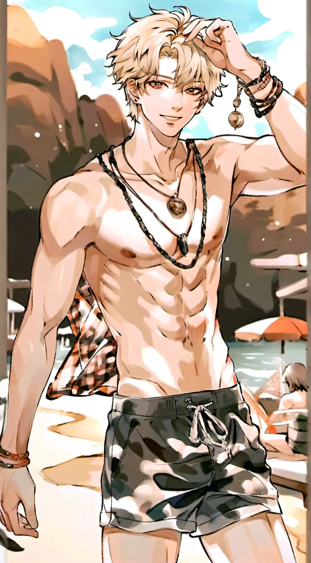 ai character: 𓇼 🌊 Zack🐚𓇼  background