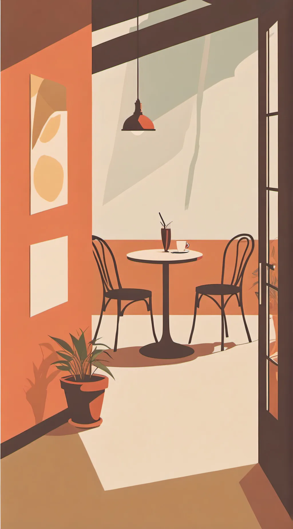 ai character: cafe CH background