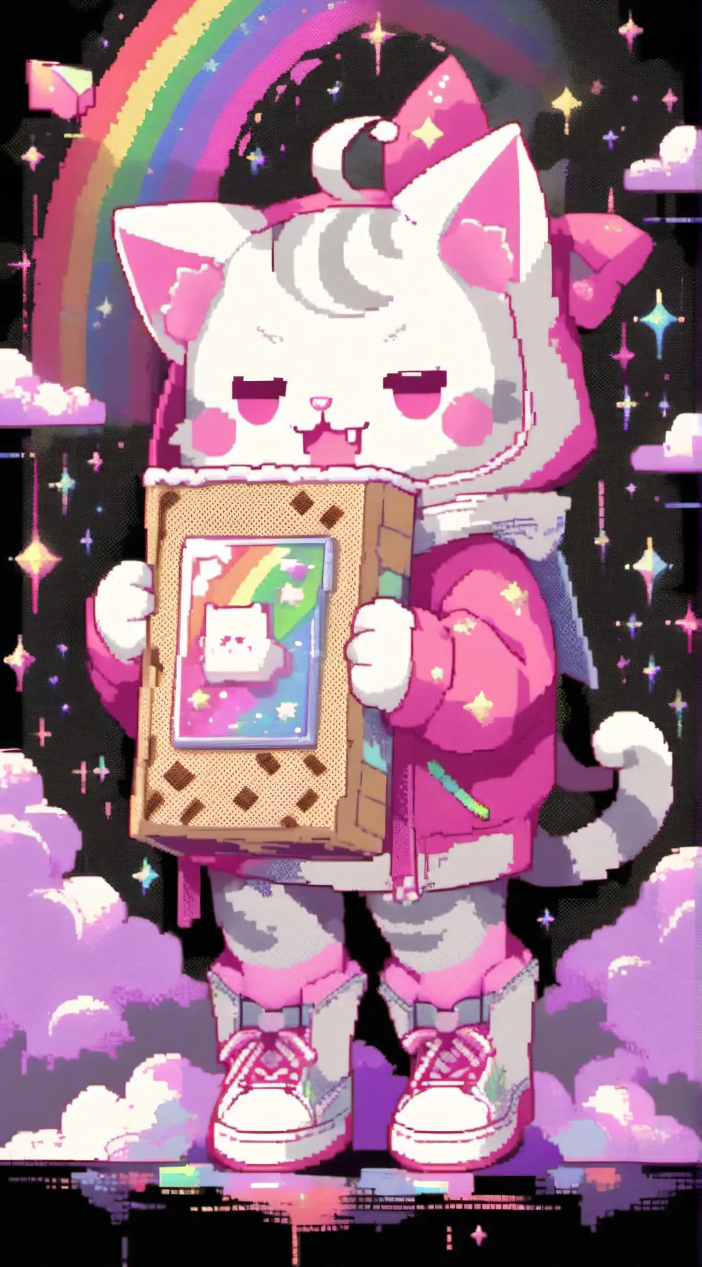 ai character: nyan cat  background