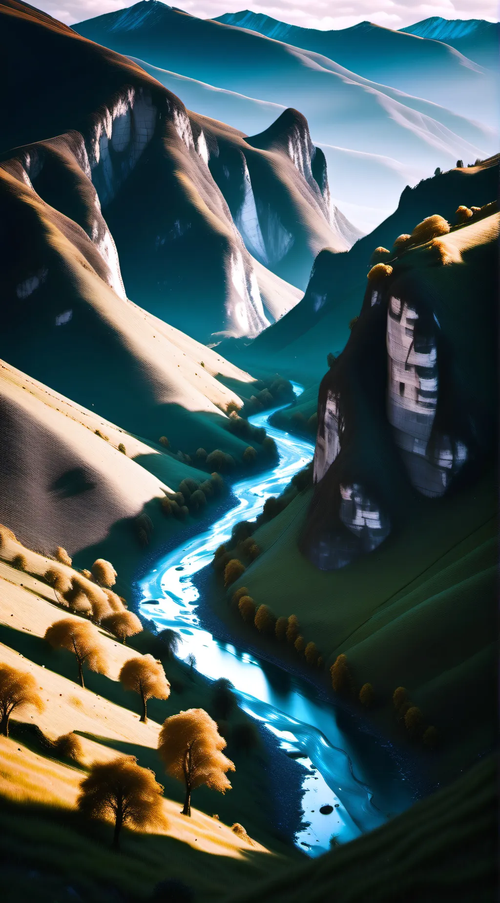 ai character: hill background