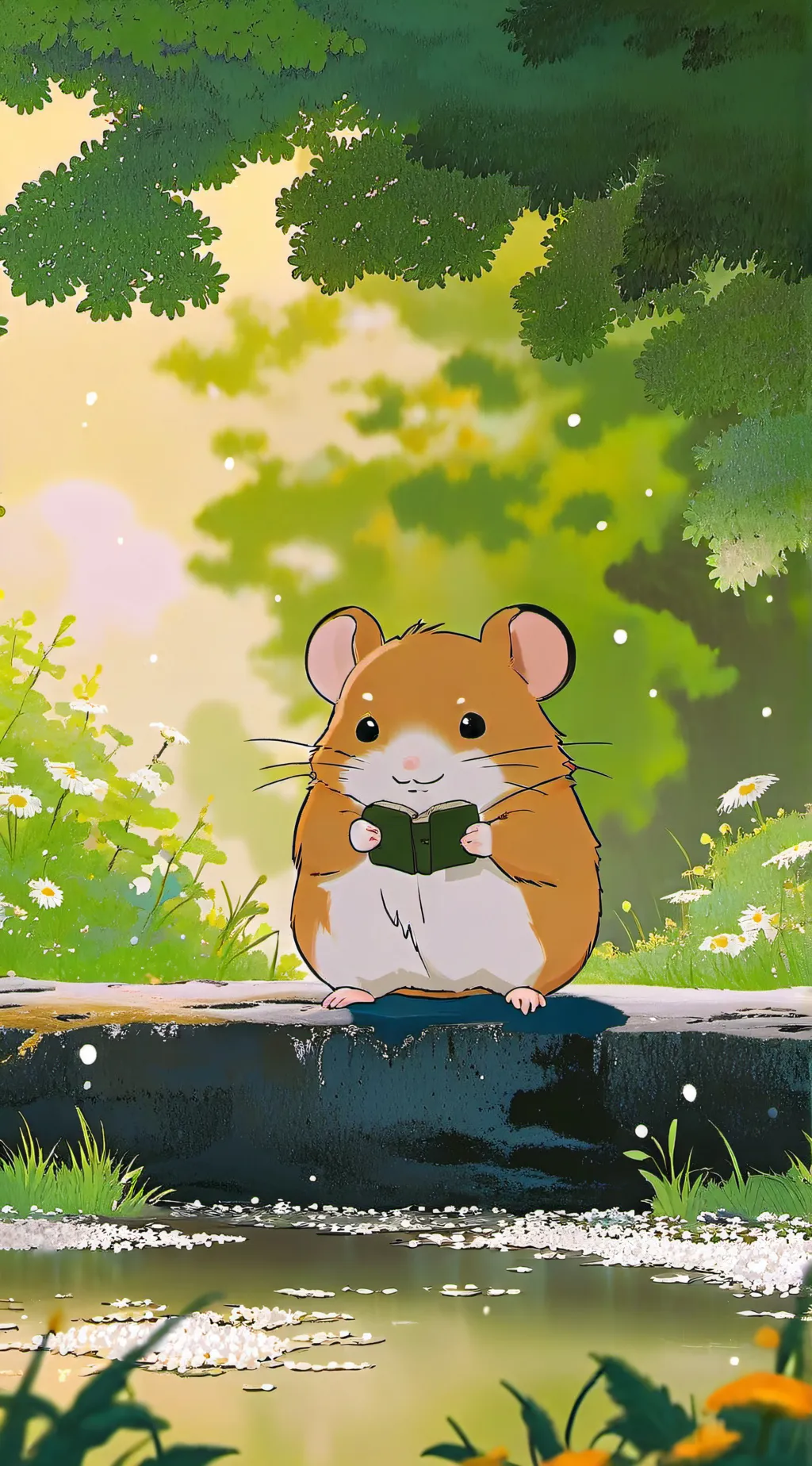 ai character: Herry THE hamster background