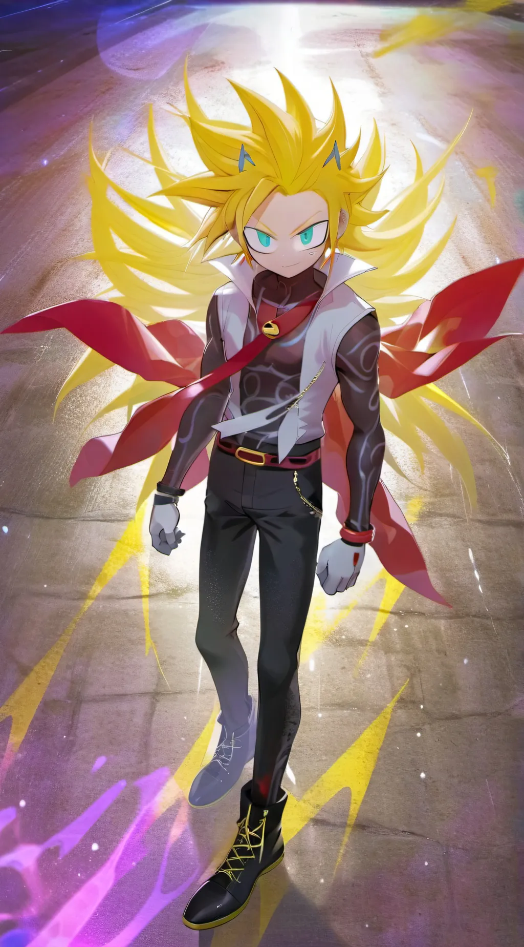 ai character: Cyber Super  Sonic background