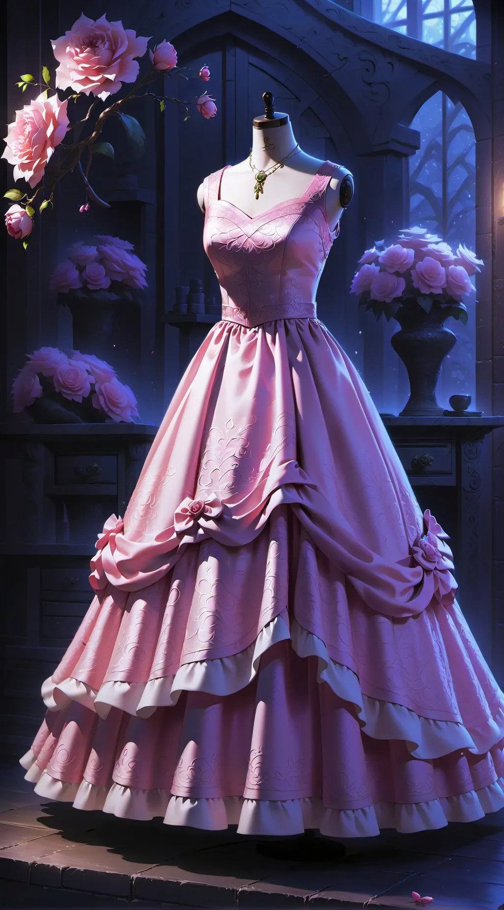 ai character: Dress background