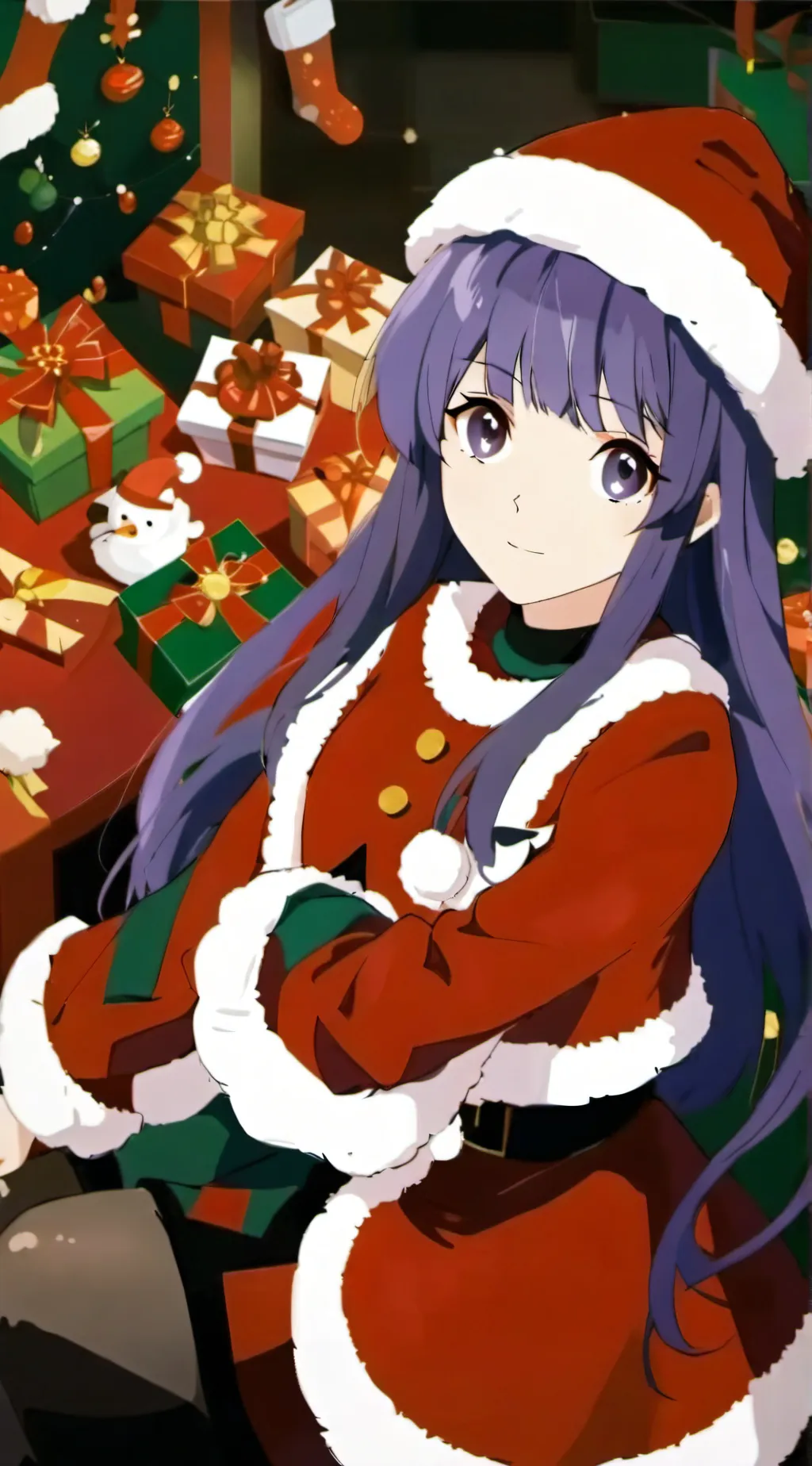 ai character: Violet  background