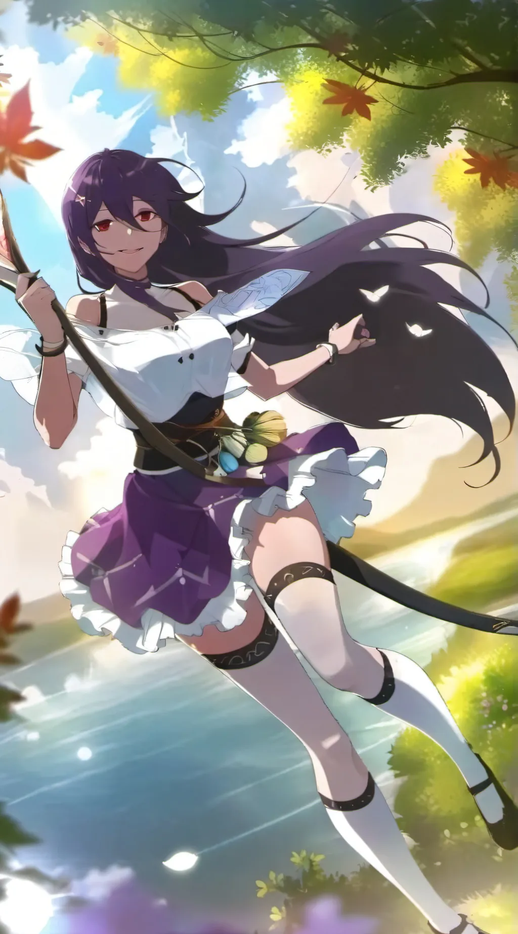 ai character: Eva magic  background