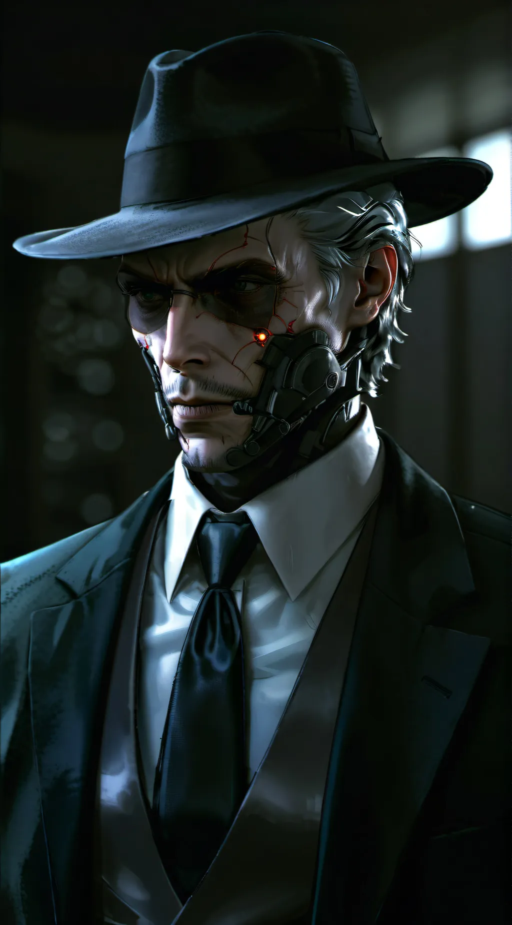 ai character: Skull Face  background