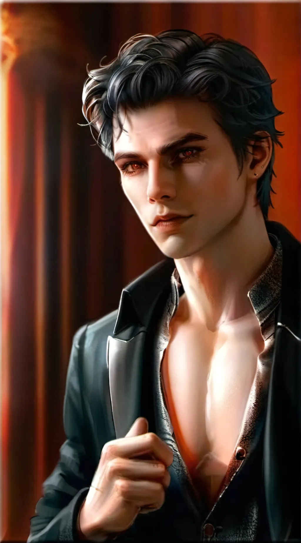 ai character: Damon  background